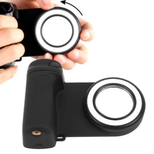 Grip Caméra Magnétique Ergonomique – Poignée de Prise en Main pour Photographie & Vidéo Smartphone - avec Led