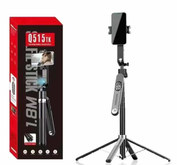 Q515TK Gimbal Selfie Stick – Stabilisateur Smartphone avec Tracking Automatique & Télécommande Bluetooth