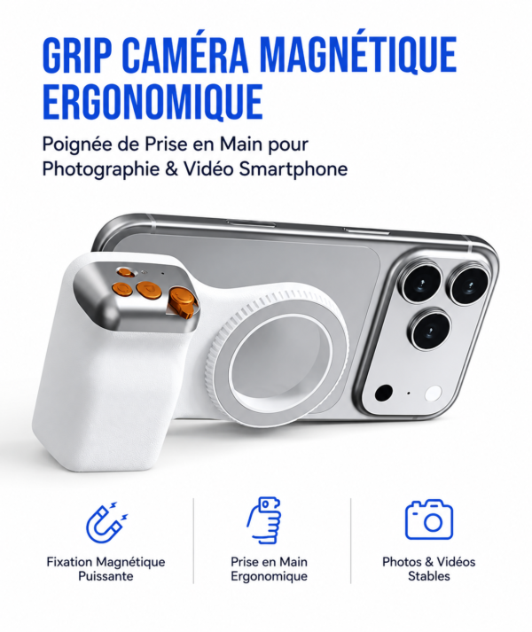 Grip Magnétique Compatible iPhone