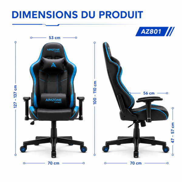 Appui-tête ergonomique ajustable pour chaise