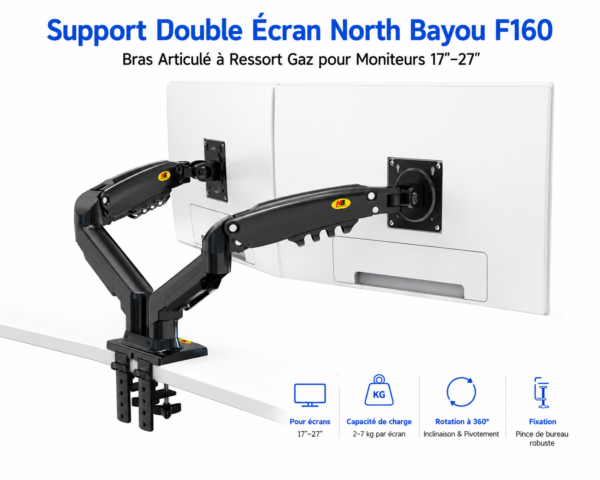Support double écran North Bayou F160