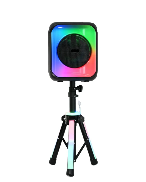 Enceinte PartyBox OK-S812 800W Bluetooth 8.5’’ – Haut-Parleur Puissant avec LED RGB, 2 Micros Sans Fil & Trépied