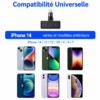 Microphone lavalier sans fil avec réduction de bruit pour smartphone