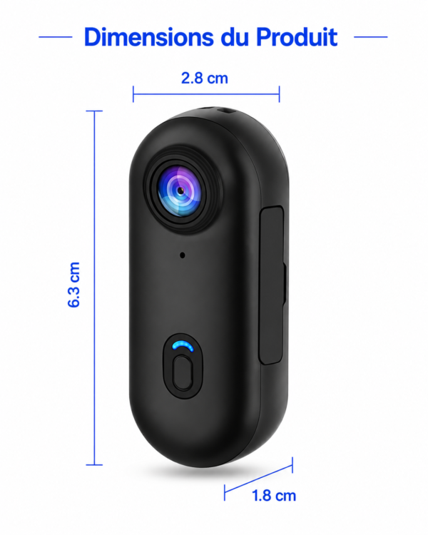 Caméra portable Ultra HD H.265