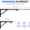 Support mural pliable pour Ring Light avec rotation 180 degrés
