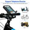 Support GPS étanche pour smartphone sur guidon