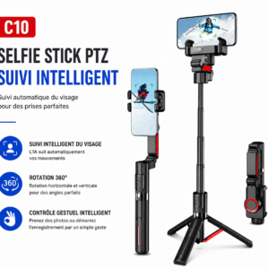 Selfie Stick intelligent avec télécommande Bluetooth intégrée