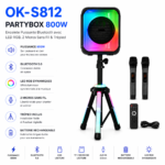 Haut-parleur Bluetooth JBK1407 pour karaoké et événements