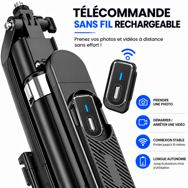 Télécommande sans fil détachable pour Trépied & Selfie Stick