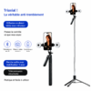 selfie stick bluetooth avec éclairage led intégré