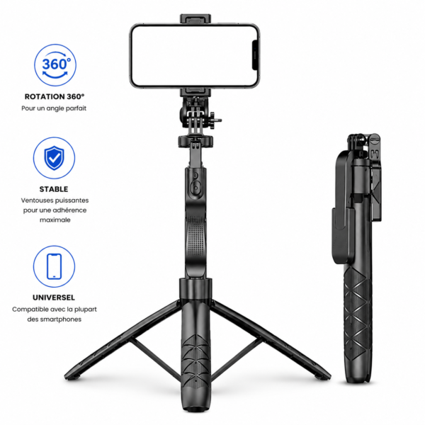selfie stick professionnel pour youtube et instagram