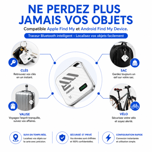 Traceur Bluetooth pour bagages et sac