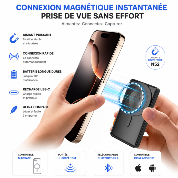 Moniteur photo portable pour caméra arrière smartphone