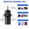 Micro Lavalier F11-2 professionnel pour iPhone Android et caméra