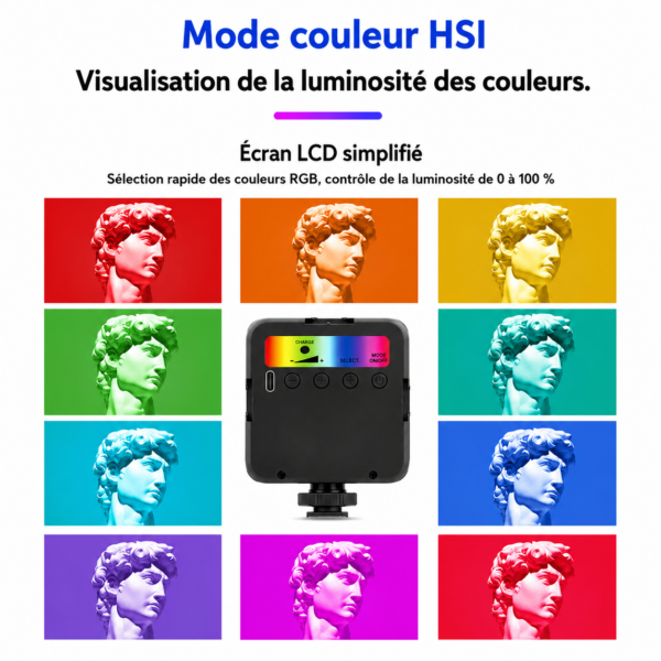 éclairage photo vidéo portable smartphone