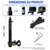 Support téléphone rotatif 360° compatible Android et iPhone pour moto