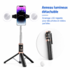 Trépied selfie portable avec éclairage LED intégré