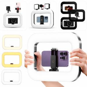 Smartphone Video Rig YM200 avec Ring Light LED – Stabilisateur Vidéo Professionnel 8000mAh pour TikTok, YouTube et Streaming