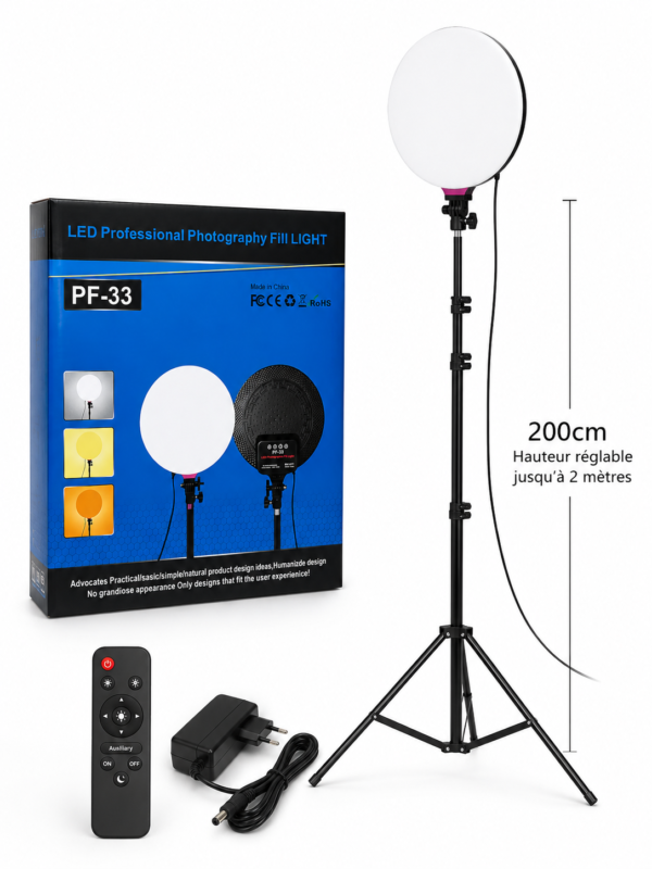Ring Light LED 10” – Éclairage Studio Portable pour Photo, Vidéo et Live Streaming