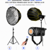 Kit Lumière Vidéo LED 400W avec softbox parabolique 120 cm