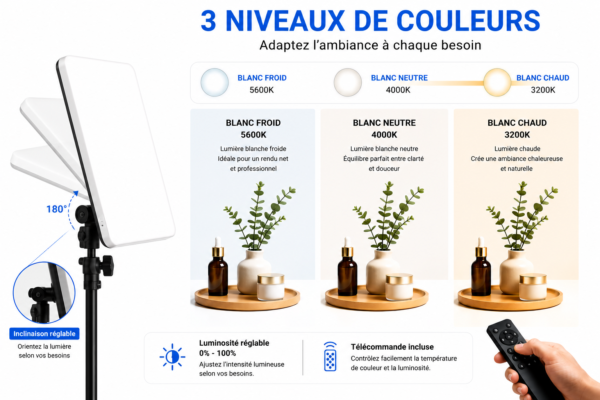 panneau led gl48 19 pouces professionnel