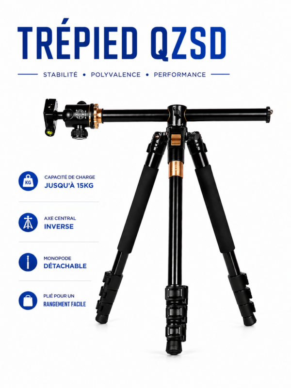 trépied q999hr professionnel en aluminium