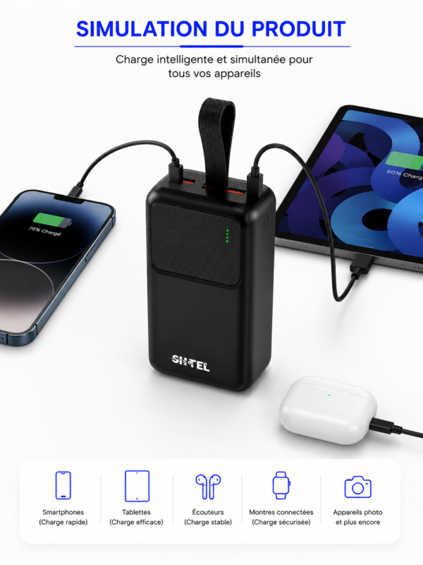 Power Bank SHTEL PS-08 30000mAh
