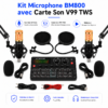 M800 avec Carte Son V99 TWS – Pack Podcast, Streaming & Enregistrement Professionnel