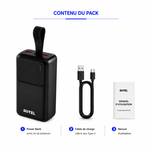Power Bank avec écran LED