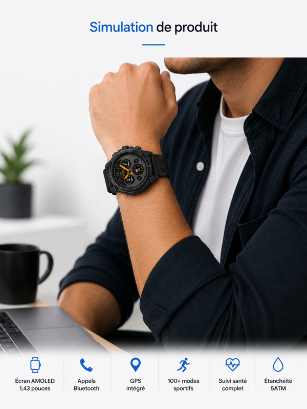 Black Shark GS3 montre connectée GPS AMOLED