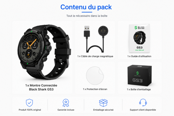 Smartwatch Black Shark GS3 écran AMOLED 1,43 pouces