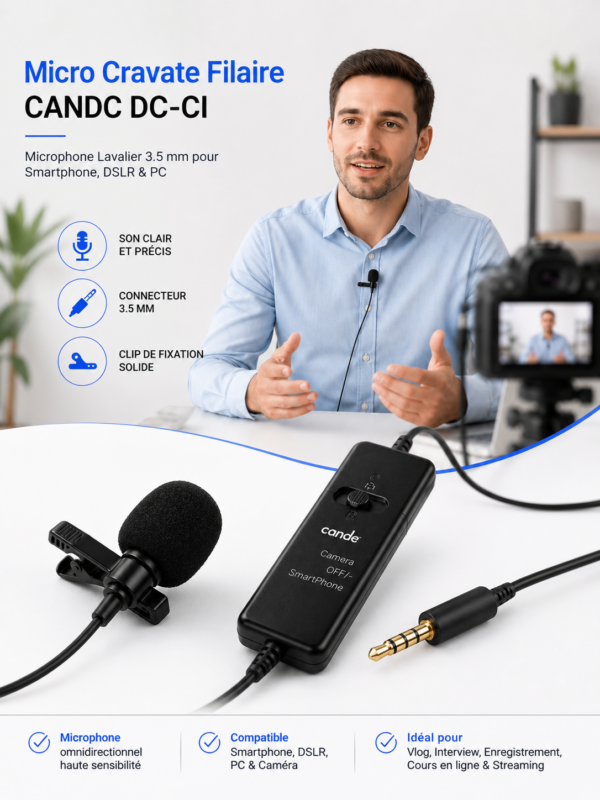 Micro Cravate Filaire CANDC DC-CI
