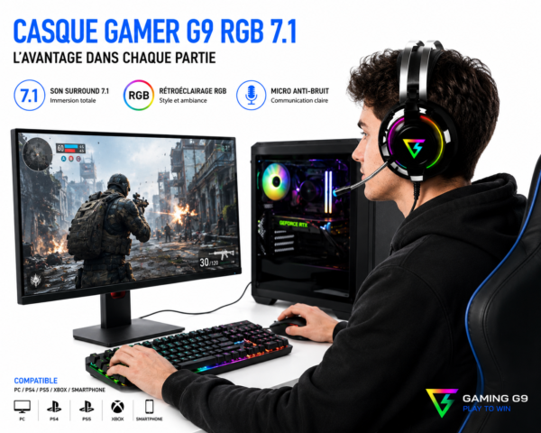 Casque Gaming G9 RGB 7.1