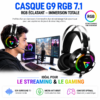 Casque gamer G9 avec microphone