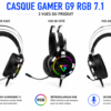 Casque gaming RGB pour PC