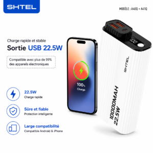 Batterie externe SHTEL A40Q USB-C PD 20W