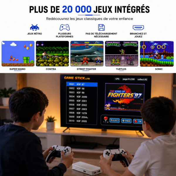 Console de jeux rétro sans fil HDMI