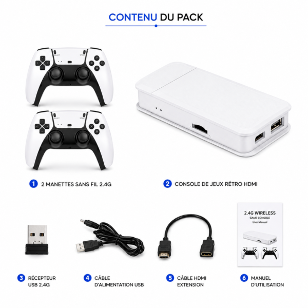 Console rétro avec milliers de jeux
