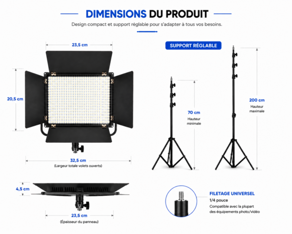 Éclairage studio LED 660 PRO