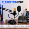 Kit Microphone BM800 avec Carte Son F9