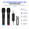 Microphones UHF pour karaoké
