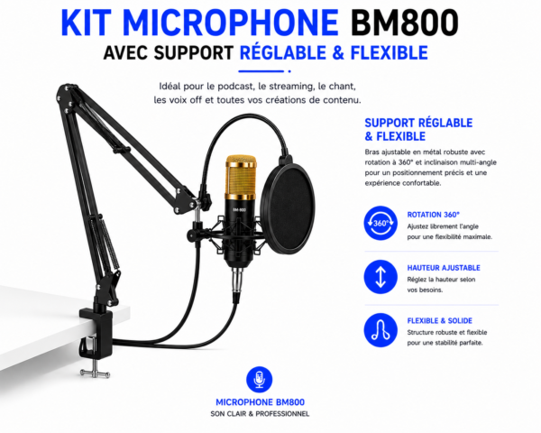 Kit podcast BM800 professionnel