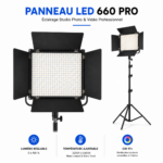 Panneau LED avec volets orientables