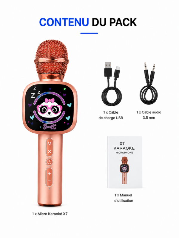 Micro Karaoké Bluetooth X7 avec haut-parleur