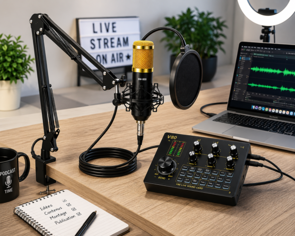 Microphone condensateur BM800 pour streaming