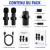 Double micro cravate pour iPhone et Android