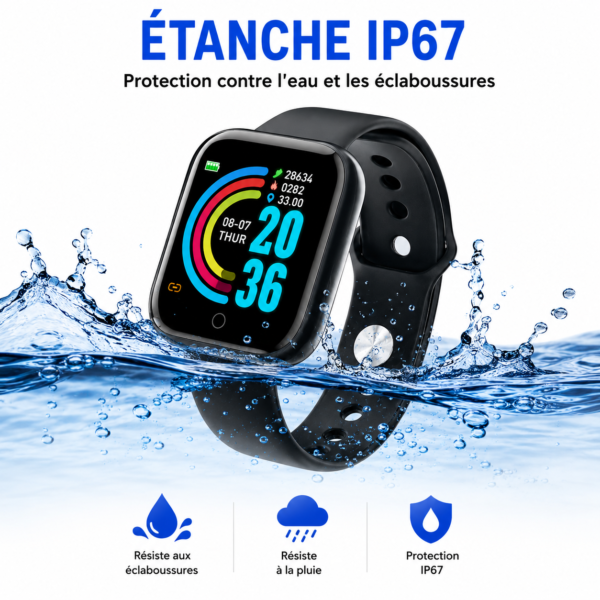 Montre Connectée Sport Bluetooth Y68 Pro D20