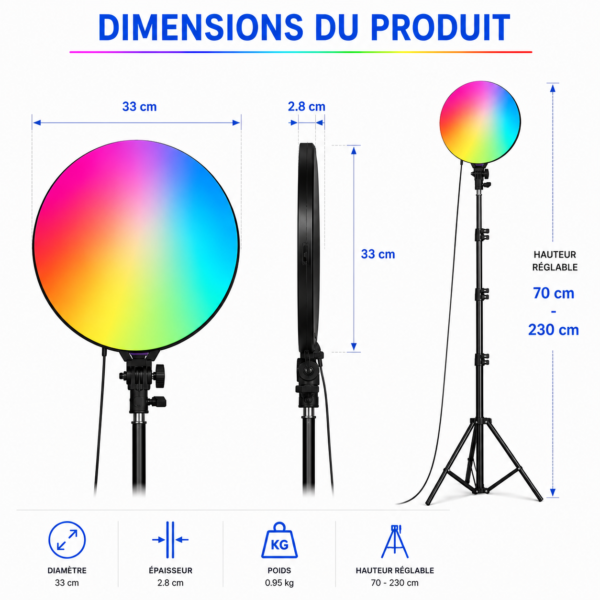 Éclairage RGB pour TikTok et YouTube