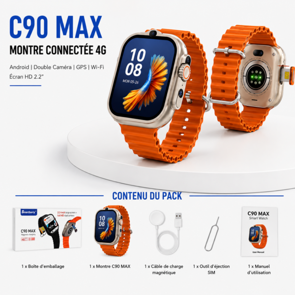 C90 MAX montre Android avec carte SIM