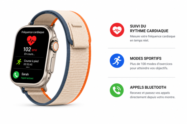 Smartwatch Bluetooth D100 pour le sport